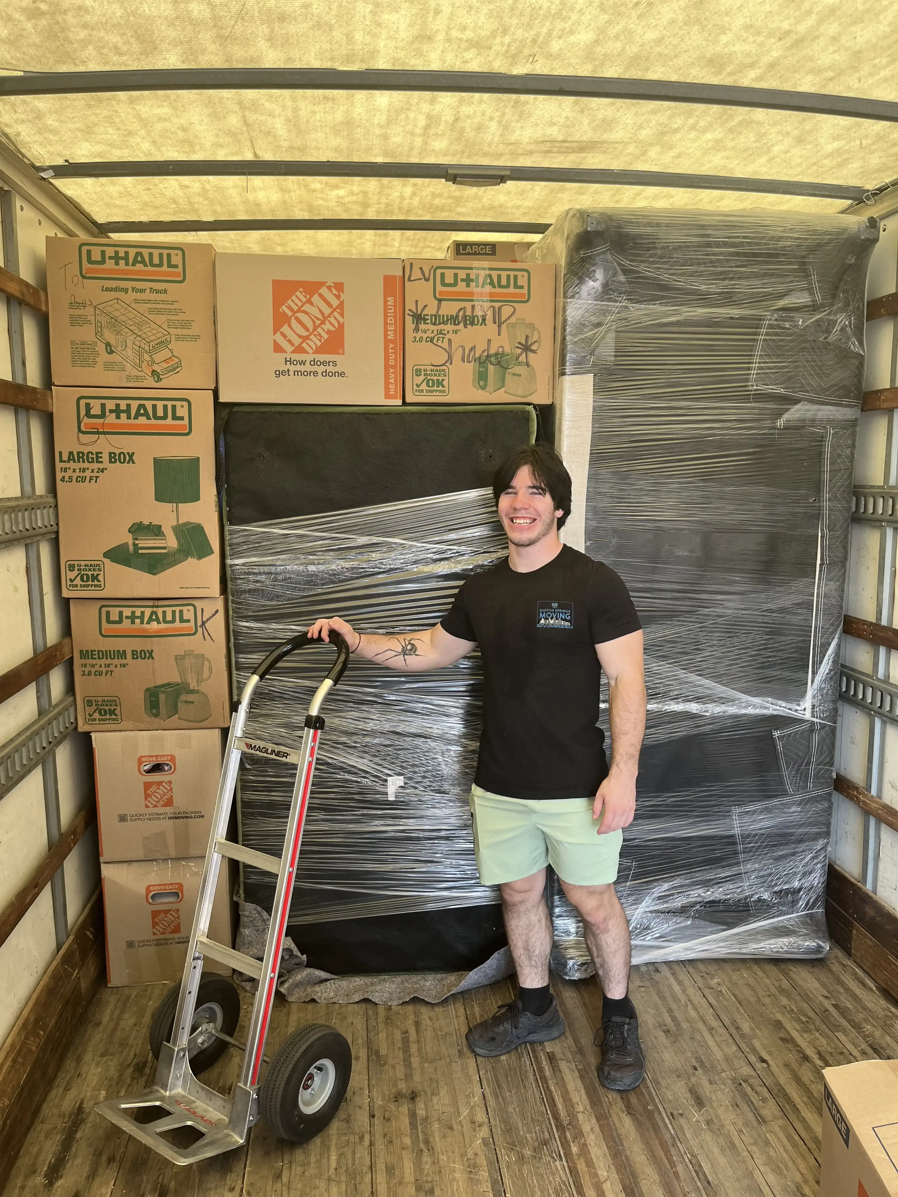 Full Relocation - movers packing boxes